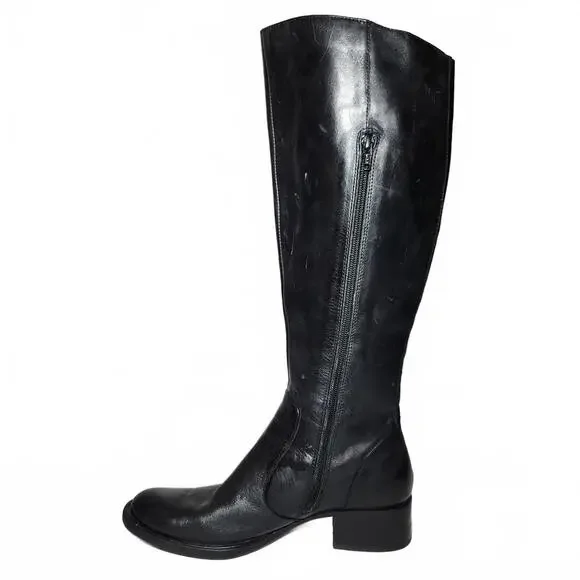 Born Crown Women's Knee-High Leather Boots Black Size 7 - Picture 8 of 16